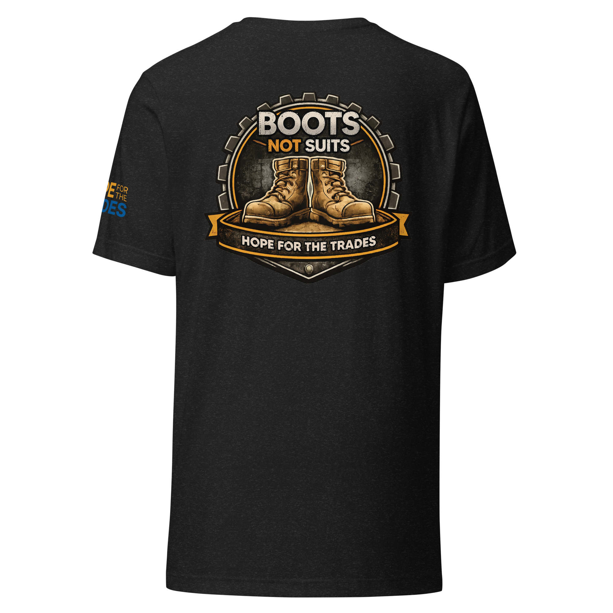 Boots Not Suits Black Unisex t-shirt - Image 2