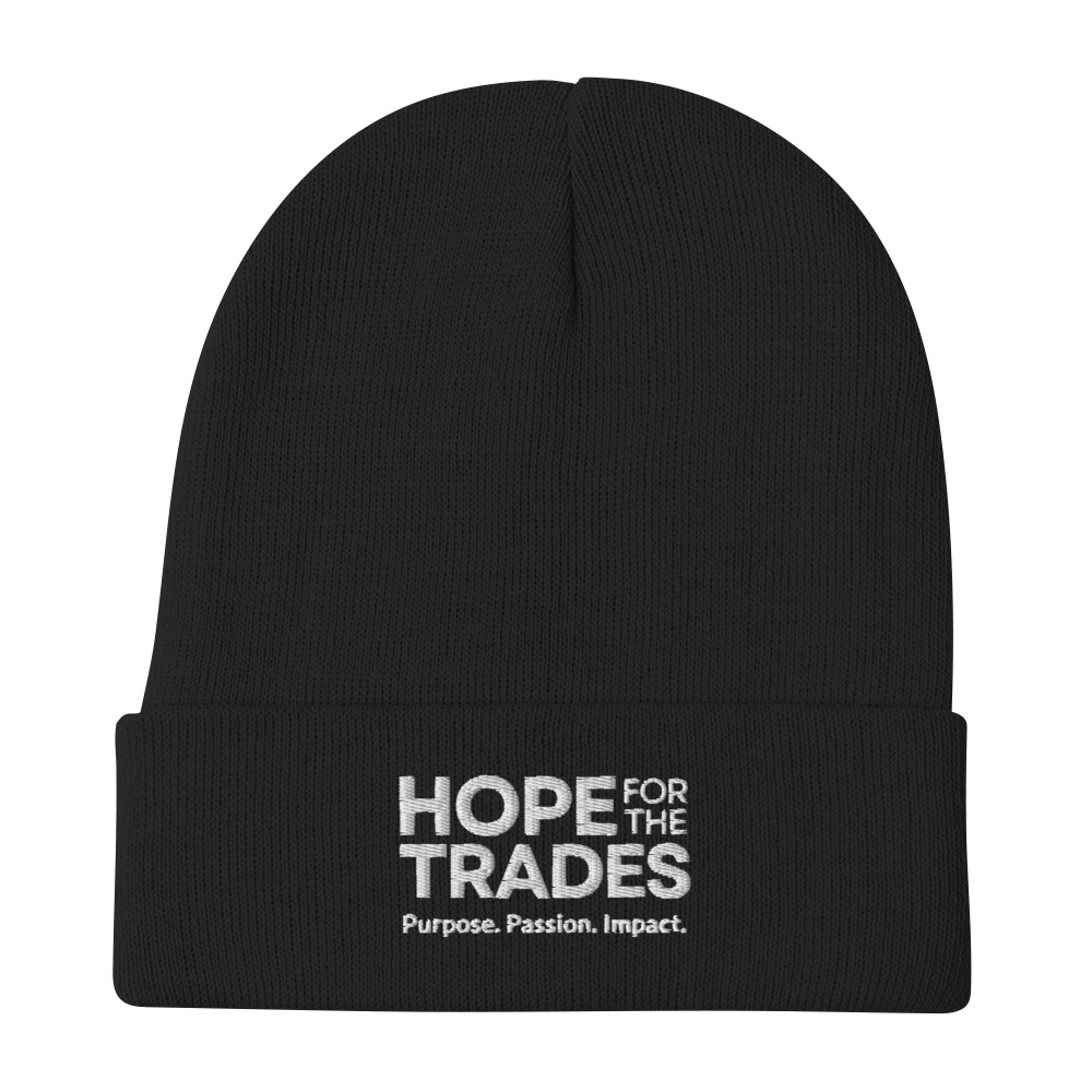HFTT Embroidered Cuffed Beanie | Purpose. Passion. Impact. (Colors Available) - Image 3
