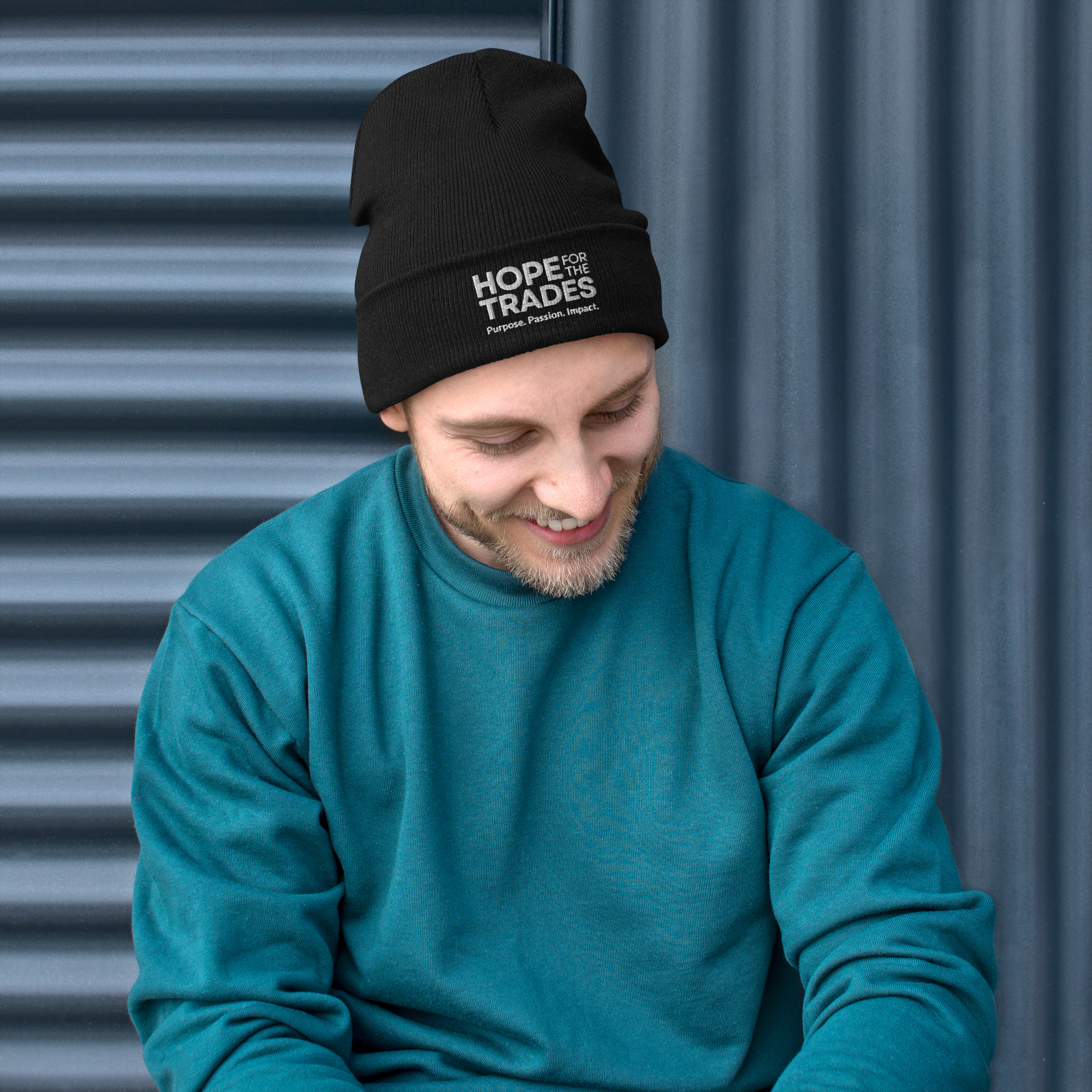 HFTT Embroidered Cuffed Beanie | Purpose. Passion. Impact. (Colors Available) - Image 11