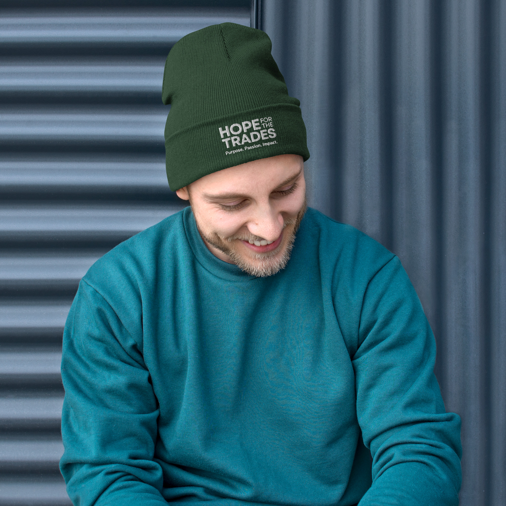 HFTT Embroidered Cuffed Beanie | Purpose. Passion. Impact. (Colors Available) - Image 15