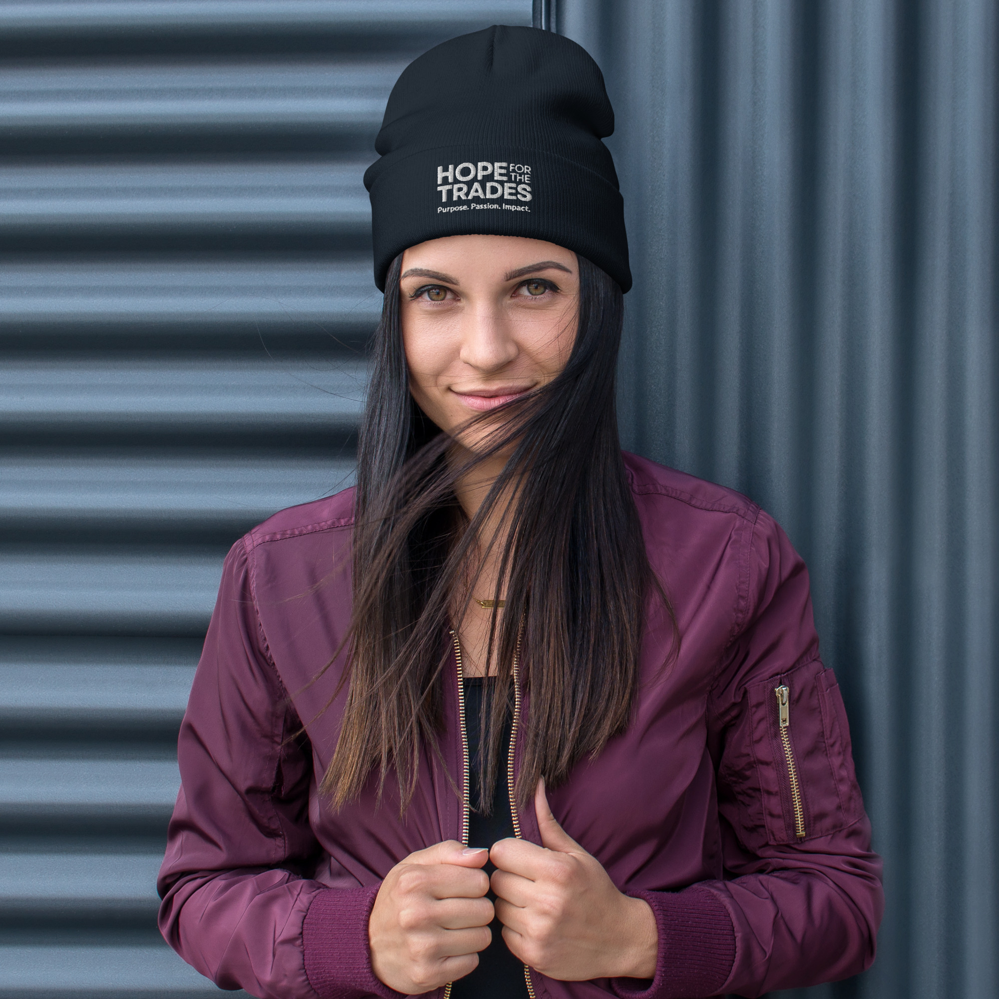 HFTT Embroidered Cuffed Beanie | Purpose. Passion. Impact. (Colors Available) - Image 12