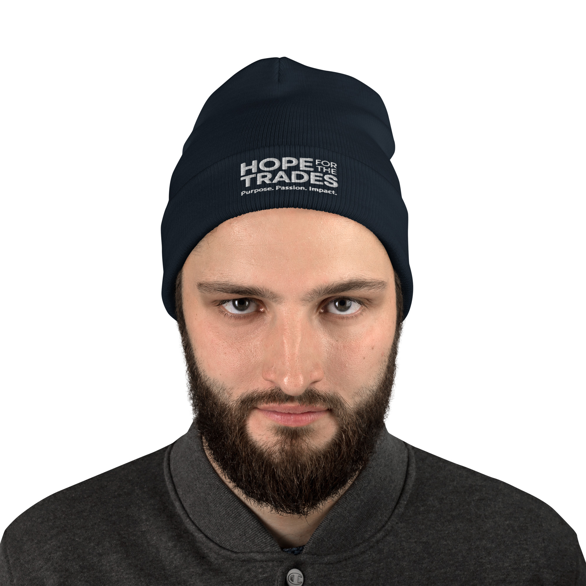 HFTT Embroidered Cuffed Beanie | Purpose. Passion. Impact. (Colors Available) - Image 13