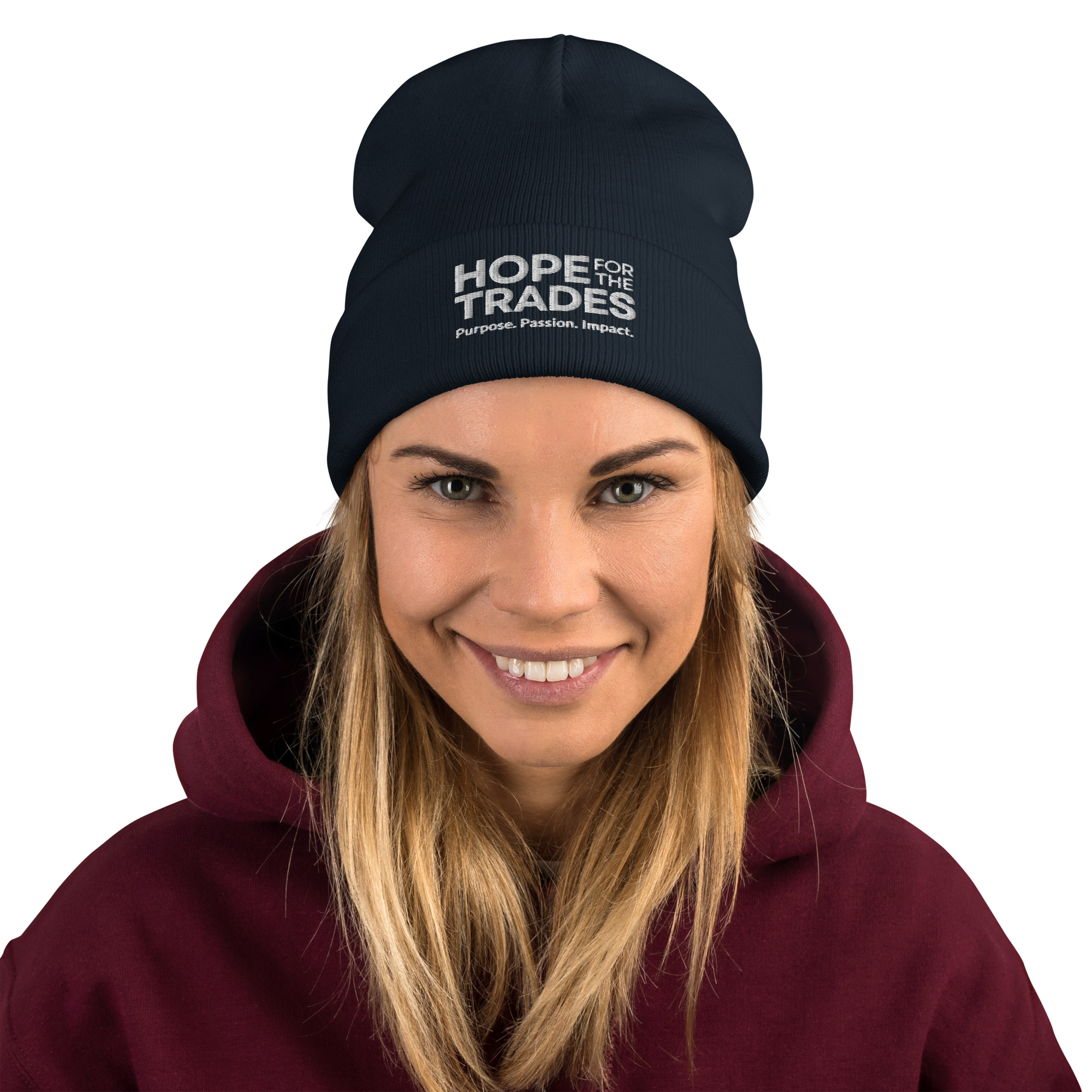 HFTT Embroidered Cuffed Beanie | Purpose. Passion. Impact. (Colors Available) - Image 14