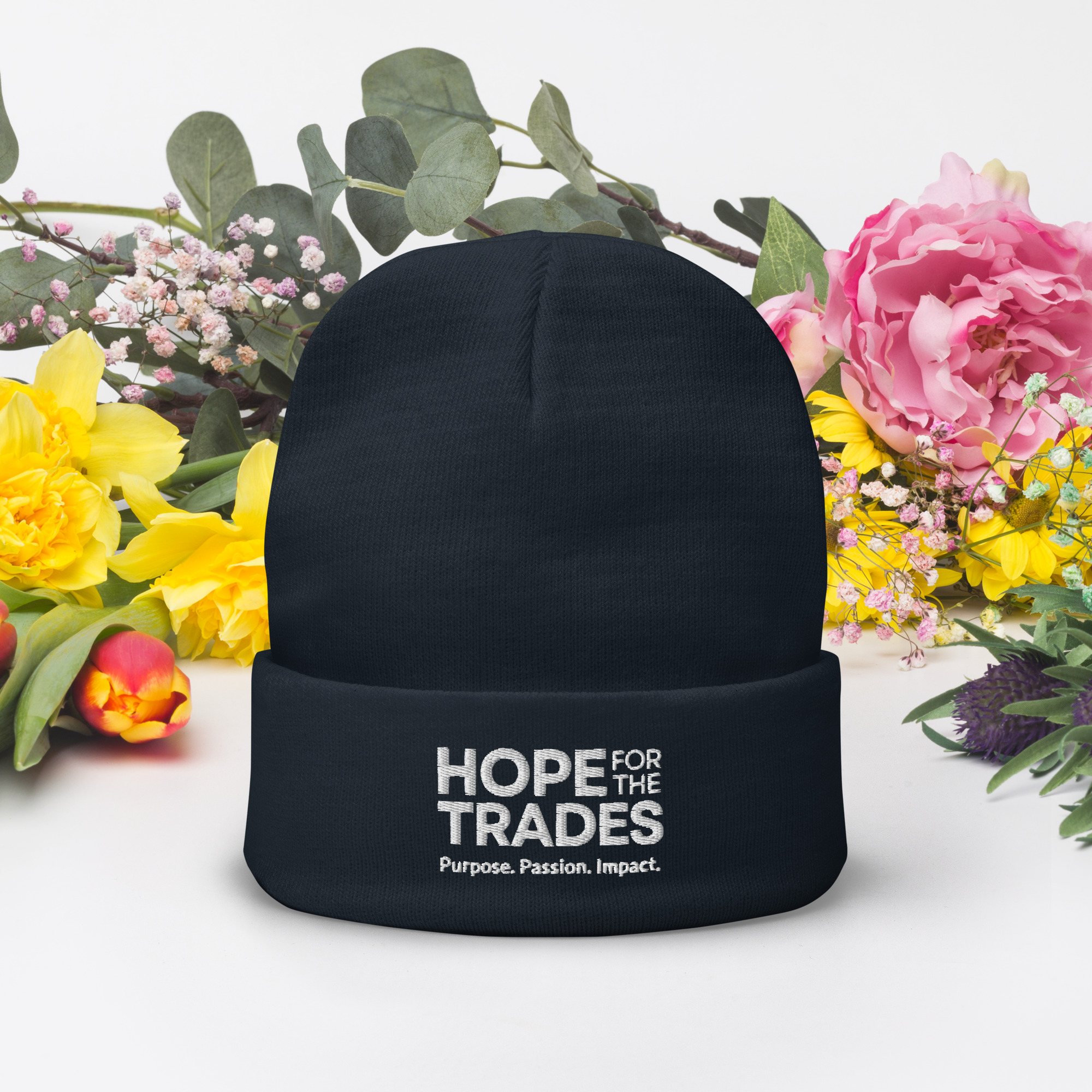 HFTT Embroidered Cuffed Beanie | Purpose. Passion. Impact. (Colors Available) - Image 18