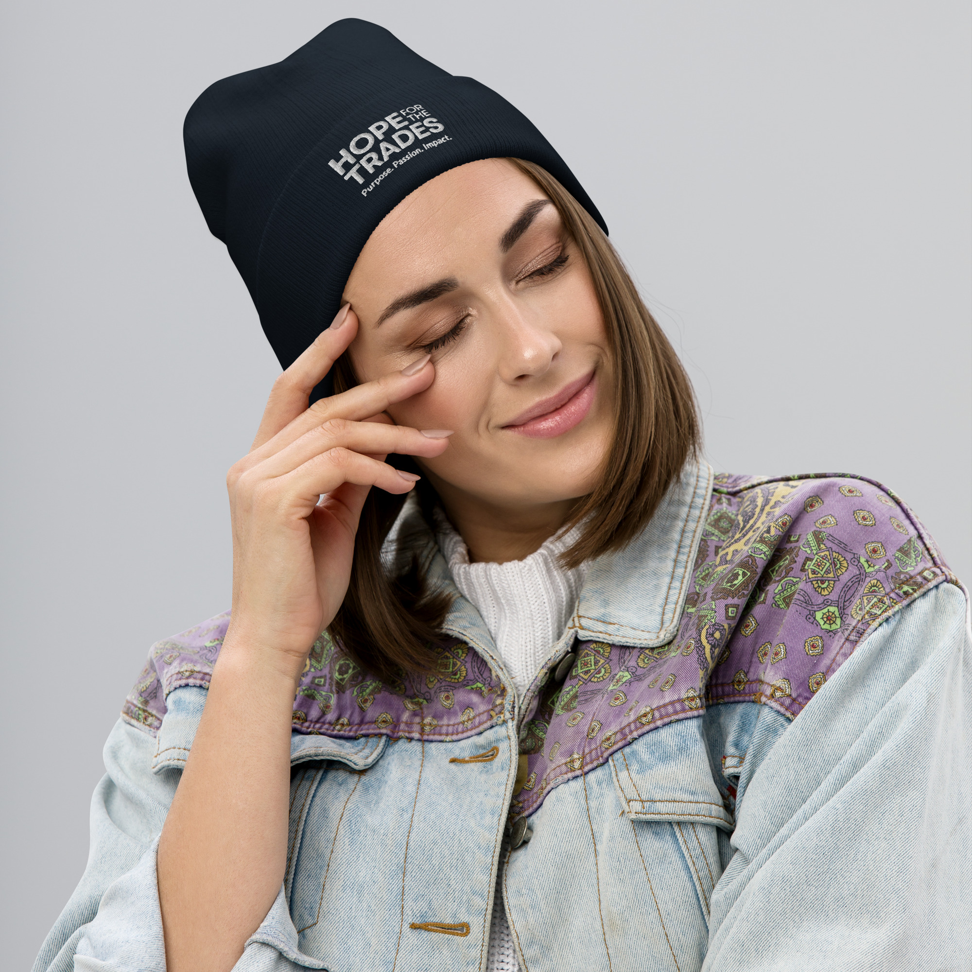HFTT Embroidered Cuffed Beanie | Purpose. Passion. Impact. (Colors Available) - Image 19
